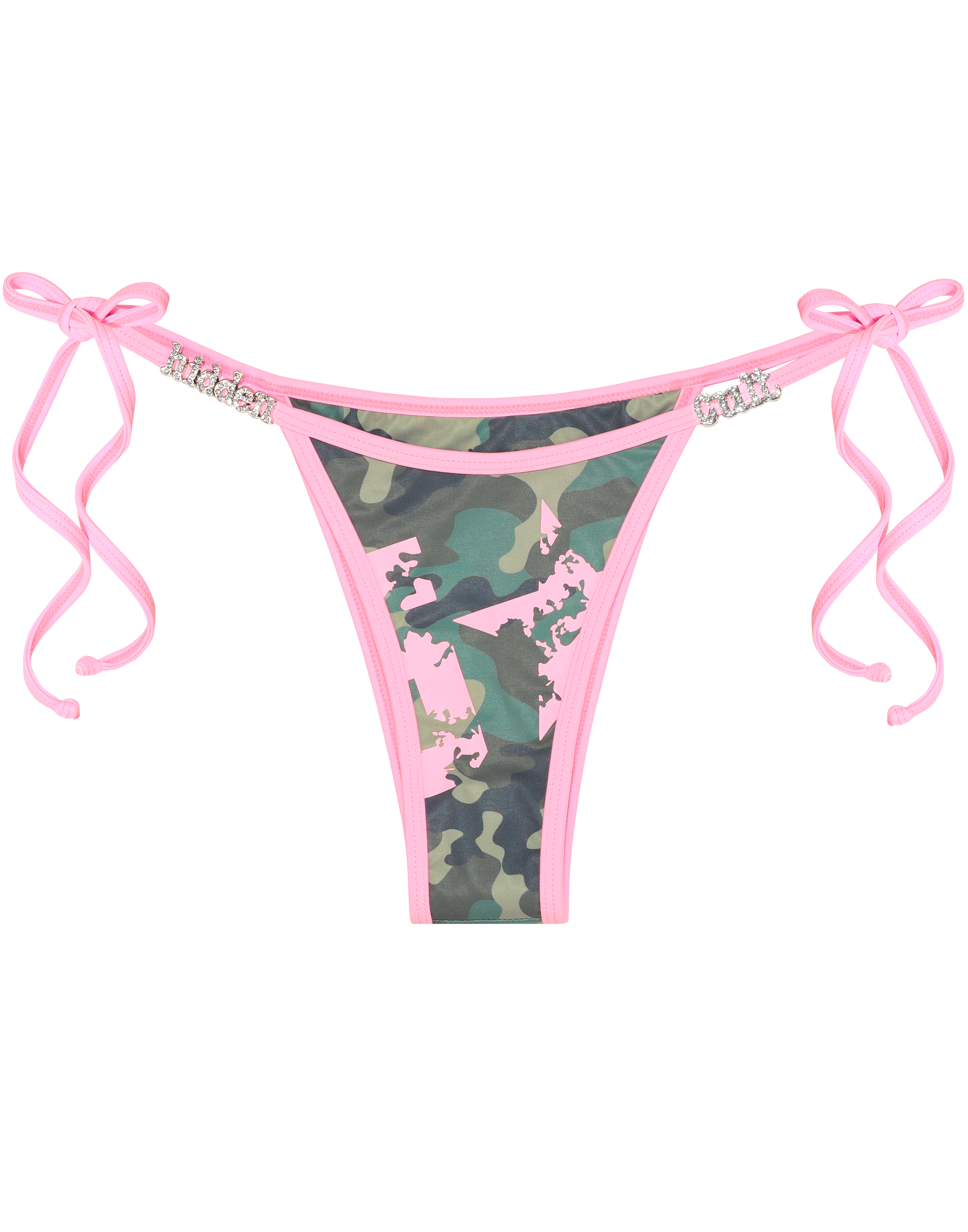 HIDDEN CULT 5 Star Camo Pink Bikini Set Camouflage string bikini swimwear Summer Vacation Vacay