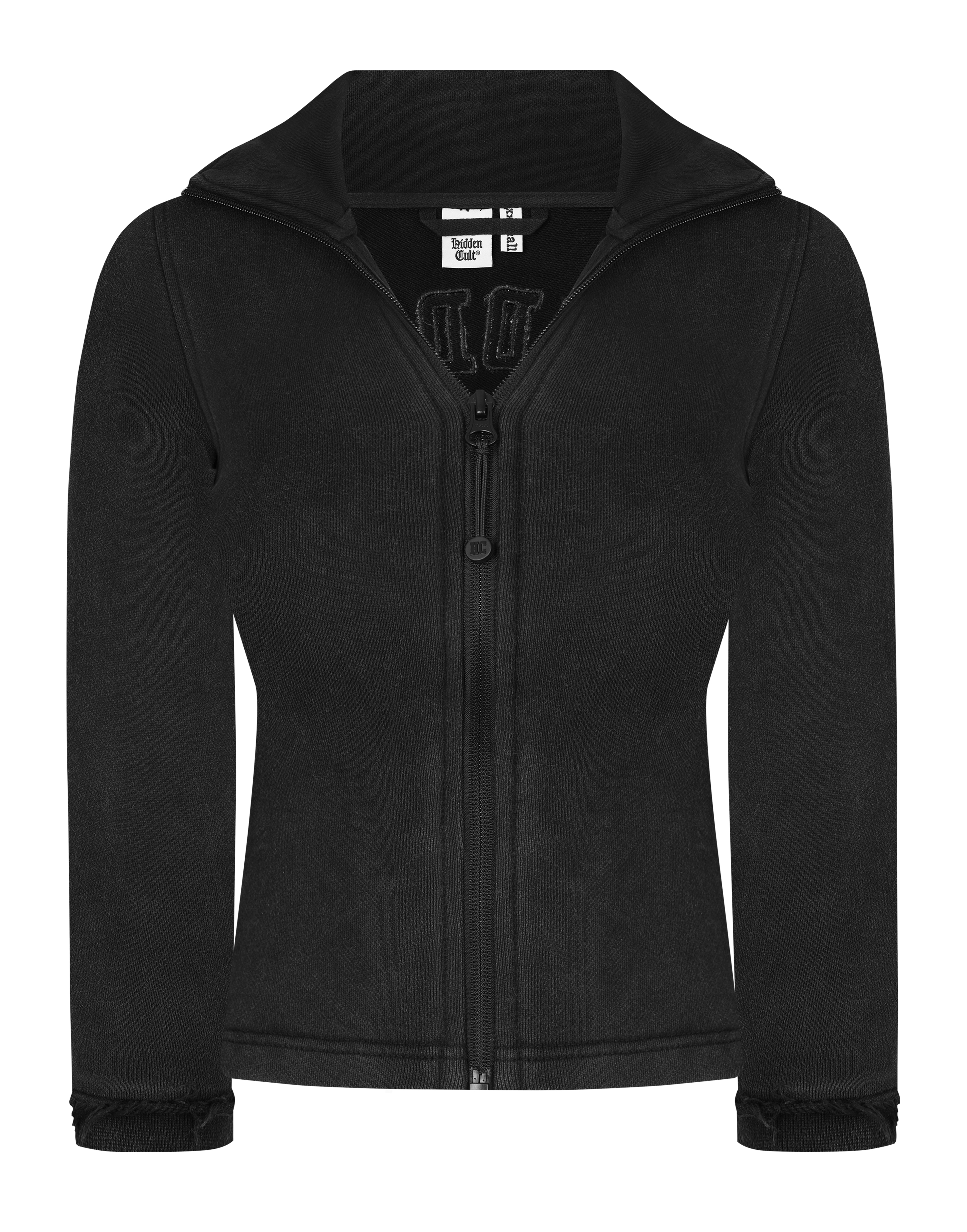HIDDEN CULT® Vintage Black Three-Quarter Zip Sweater Sweater Womens Slim fit Form fitted TikTok