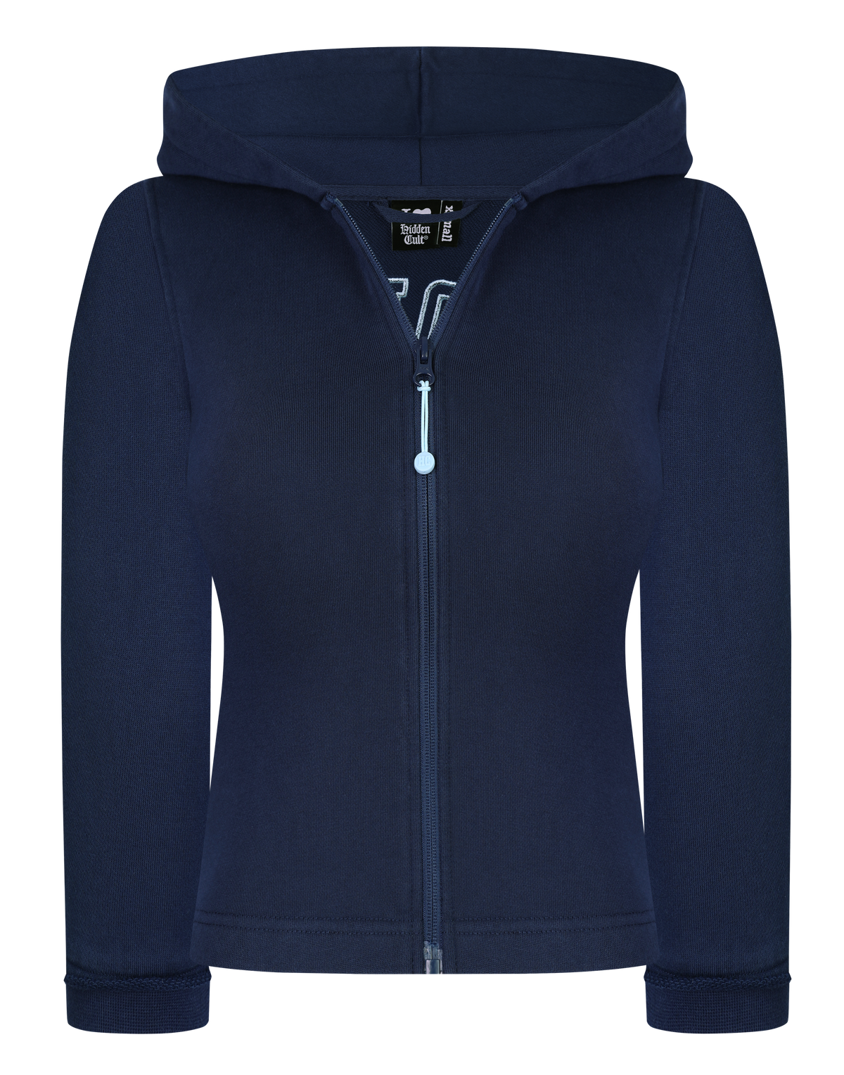 HIDDEN CULT® Blueprint Quarter Sleeve Zip Hood Navy Blue Womens Slim fit TikTok Fall Sweatsuit