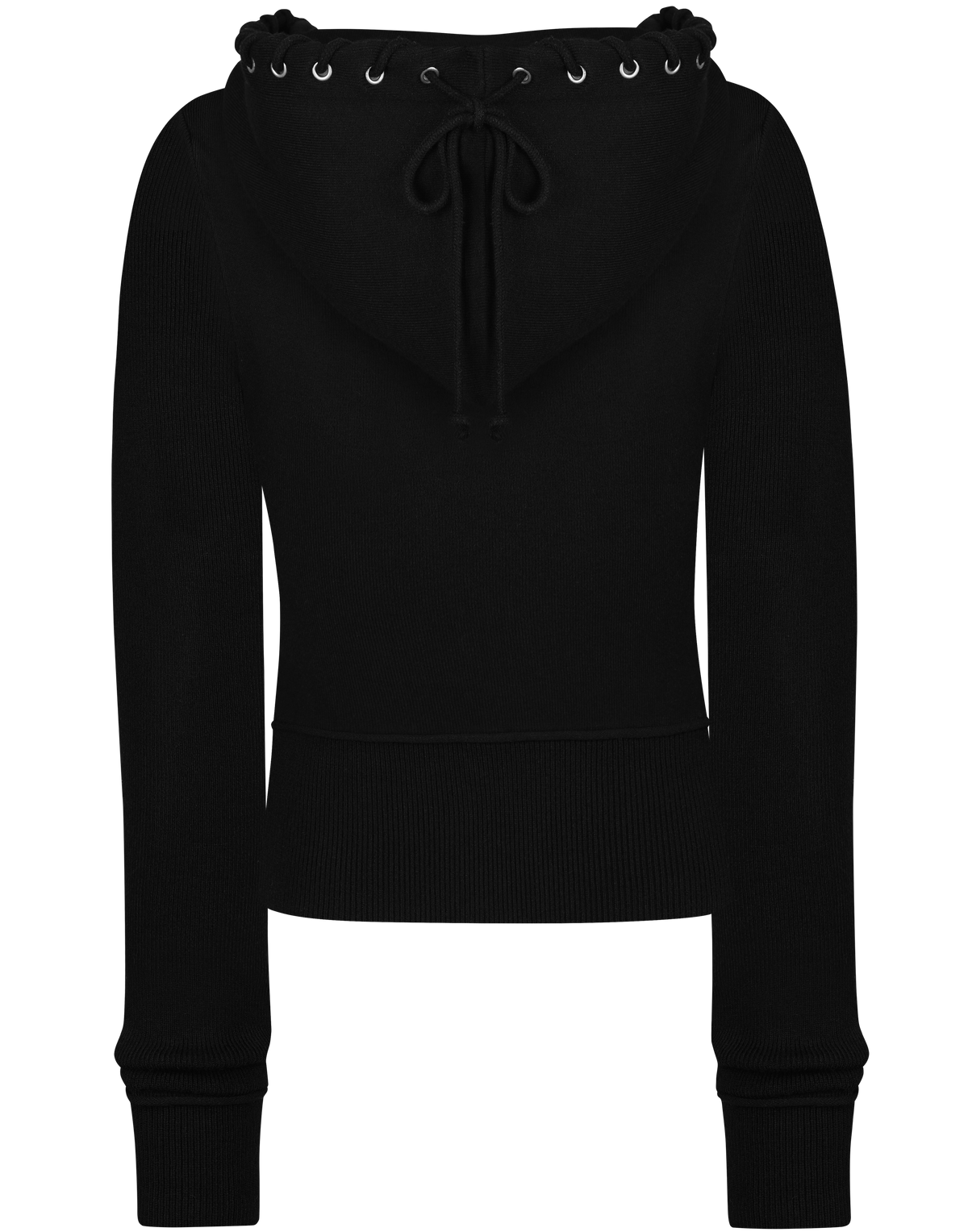 HIDDEN CULT Fleur Jet Black Soft Knit Zip Hoodie Sweatsuit Women's Knit Set TikTok Tall Sweater
