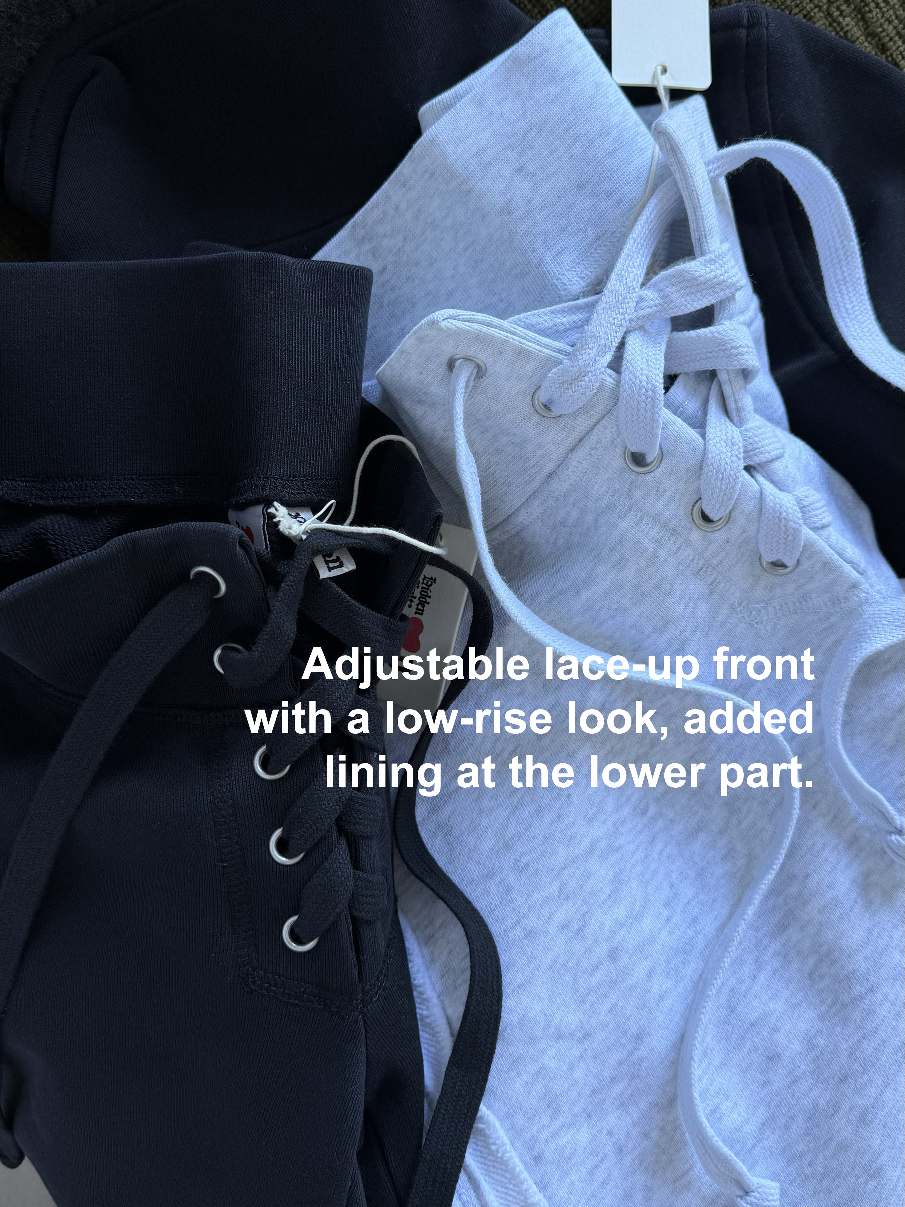 SIGN UP - Navy Cloud Grey Lace Front Pants