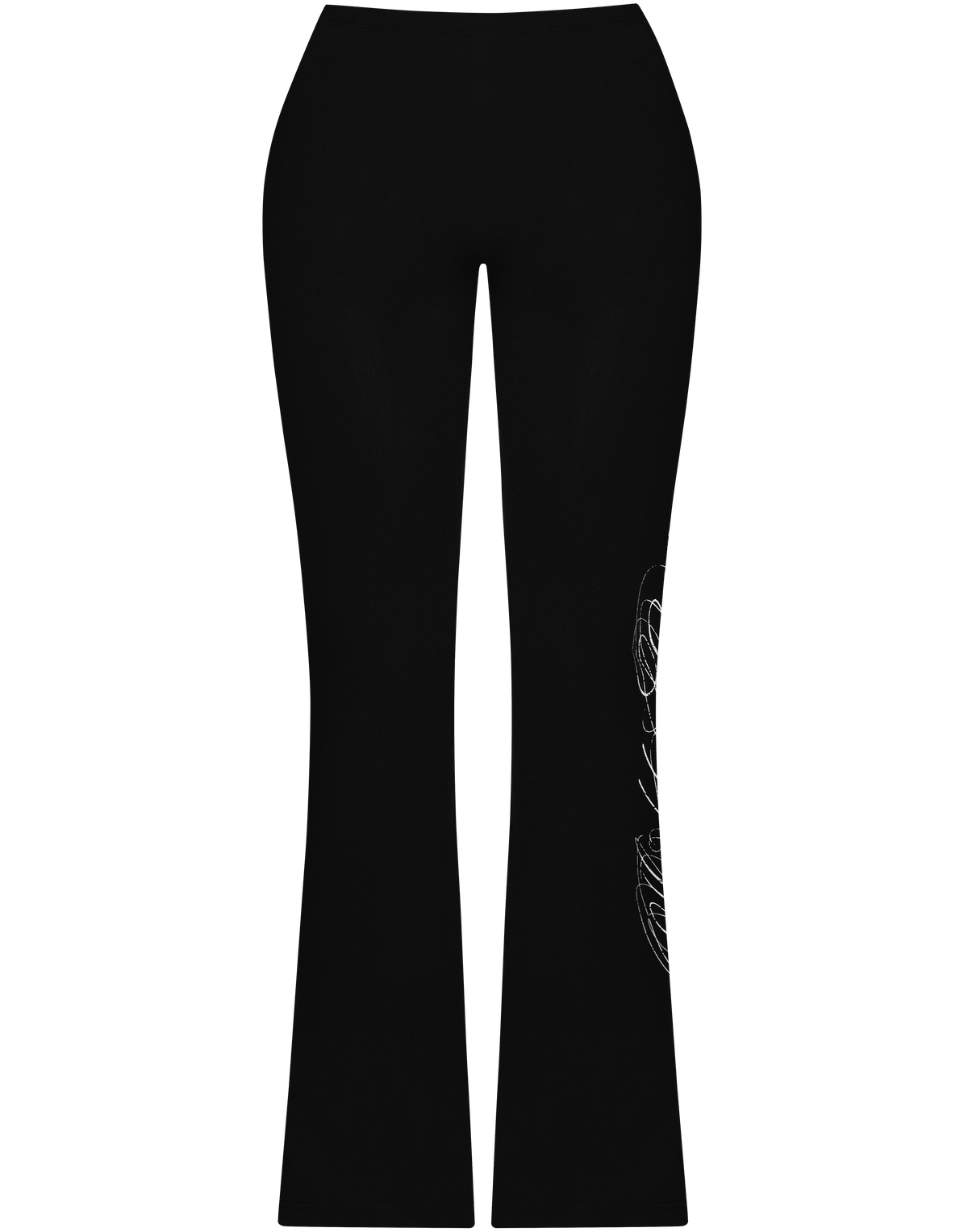 HIDDEN CULT Thermal Signature Low Rise Flares Black Bodycon Athleisure Workout Tall Friendly TikTok