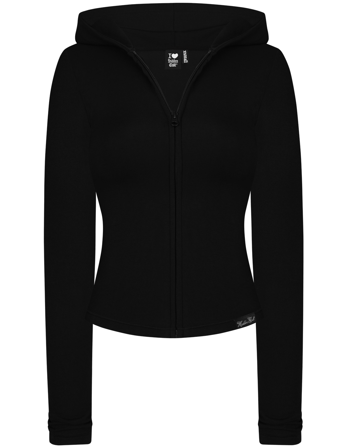 HIDDEN CULT Thermal Pink Signature Zip Up Hoodie Stretch Warm Gym Bodycon Athleisure Workout TikTok